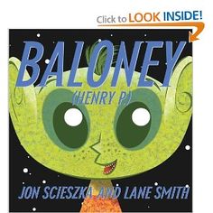 an advertisement for a children's book called balloony henry p, featuring a green alien