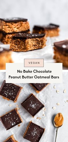 no bake chocolate peanut butter oatmeal bars