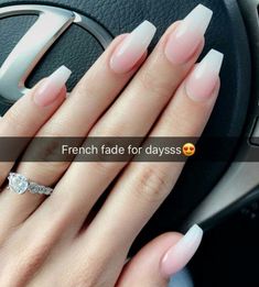 French Fade Nails, Faded Nails, Baby Boomers Nails, Coffin Nails Ombre, Unghie Sfumate, Nail Art Wedding, Bride Nails, Popular Nails