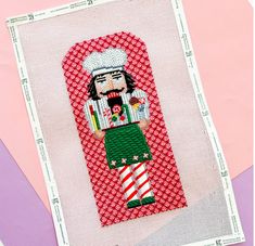 Candyman Nutcracker Canvas - KC Needlepoint Best Scissors, Travel Ornament, Nutcracker Ornaments, Travel Tags, Kangaroo Paw, Monogram Pillows, Wood Artist, Baby Ornaments, Needlepoint Kits