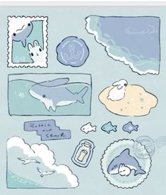 Doodles Artist Shark Art, Cute Shark, Dessin Adorable, Simple Doodles, Cute Animal Drawings, Sketchbook Art Inspiration