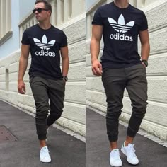 The way pants should be wearied.... Good for both socially and religious too Mens Fashion Smart, Hipster Man, Mens Fashion Classic, Mode Casual, Adidas Outfit, Adidas Shirt, Shoes Adidas