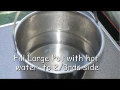 a large pot with hot water to 2 / 3rds side