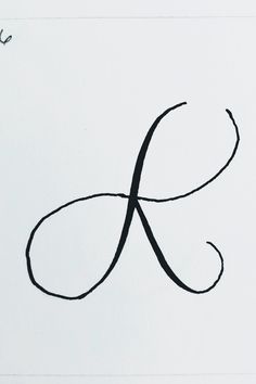 the letter k is drawn with black ink