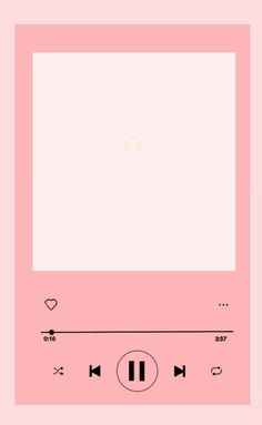 a pink square with an audio player on the front and side panel, in the middle