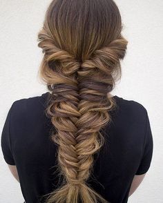 Messy Fishtail Braids, Fishtail Hairstyles, Braids Pictures, Pretty Braids, Fishtail Braids, Braid Hairstyle, Cool Braids