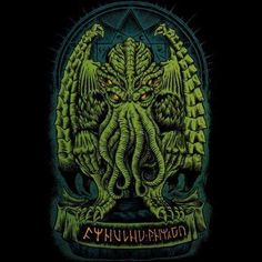 an octopus t - shirt is shown with the words, and it's image in green