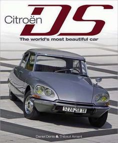 an advertisement for citroen the world's most beautiful car, featuring a grey sports car