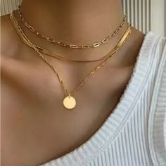 Material: Gold Plated Stainless Steel Length: 17.7" Tarnish Free Hypoallergenic Top Rated Seller Quick Shipper Open To Offers 2400+ Listings Sold Stackable Necklaces, Stacked Necklaces, Layered Necklace Set, Multi Layer Necklace, Healing Crystal Jewelry, Gold Jewelry Necklace, Gold Necklace Set, Pendent Necklace