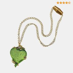 MALEFICENT PLAYTIME - A fun accessory for any Mal fan. Disney descendants bring a world of magic, spells and colorful accessories. Imagine any outfit or dress up with this beautiful unique necklace. CLASSIC DESIGN - A gold chain attached to a pendant of a green heart. It's surrounded by a golden dragon with two images of dragons etched inside. One size fits most children. DISNEY WORLD - Whether for parties, playing dress up or join the fun while watching the movie, this necklace is perfect piece Disney Descendants Costume, Disney Descendants Mal, Descendants Mal, Disney Characters Costumes, Disney Necklace, Disney Cosplay, Green Heart