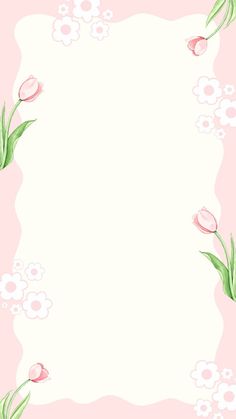 a pink background with flowers and green leaves on the bottom right corner is an empty space for text