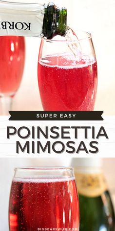 Winter Mimosa Recipe, Christmas Mimosa Bar, Christmas Mimosas, Bourbon Smash, Holiday Drink