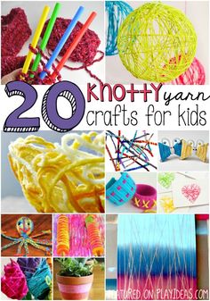 20 knotty yarn crafts for kids that are fun and easy to do at home