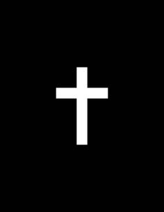 a white cross on a black background