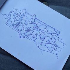 a piece of paper with graffiti written on it