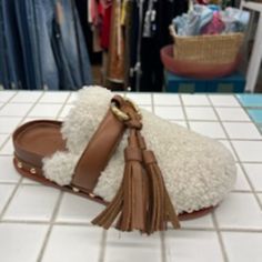 Sz 35 Nib Ulla Johnson Shearling Slippers Shearling Slippers, Ulla Johnson, Sandals Heels, Slippers, Women Shoes, Women Shopping, White, Color