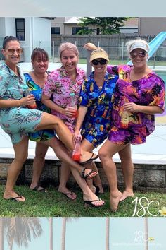 Groovy Unisex Hawaiian Shirt & Shorts Sets are the ultimate party get up! Perfect for any parties, Australia Day, beach party events, cruise wear, festivals, summer holidays, Hawaiian themed parties and Cricket. Hawaiian Themed Parties, Hens Night, Cruise Wear