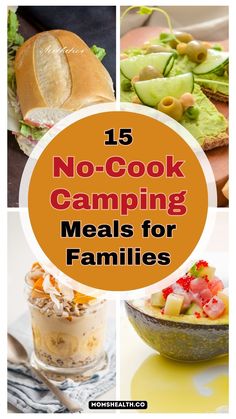 Sometimes, you just want to keep things simple and hassle-free when you are camping. With that said, here are 15 no-cook camp meals for families to enjoy! #campingrecipes #nocookrecipes #mealprep Rv Meals, Rv Cooking, Campfire Recipes, Camping Lunches