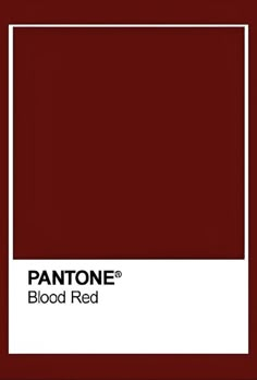 the pantone blood red color is shown with white border and square frame on it