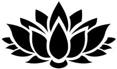 a black and white image of a lotus flower