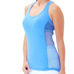 0259 90 Degree By Reflex Impression Mesh-Side Scoop Neck Racerback Tank - Women Color Is Between A Blue And Lilac Mesh Accents On The Sides Lend Breathable Style To This Racerback Tank. Its Modern Design And Spirited Hue Make This Stretchy Tank A Versatile Option For Your Activewear Collection. Self: 88% Polyester / 12% Spandex Contrast: 90% Polyester / 10% Spandex Machine Wash; Tumble Dry Imported New With Tags Questions? Leave A Comment Below! Functional Blue Racerback Tank Top, Blue Breathable Athleisure Tank Top, Blue Stretch Breathable Tank Top, Blue Stretch Tank Top For Sportswear, Blue Stretch Sportswear Tank Top, Blue Breathable Tank Top For Yoga, Breathable Blue Tank Top For Yoga, Blue Stretch Sporty Tank Top, Functional Blue Tank Top For Workout