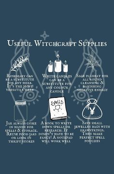 Tools In Witchcraft, Spell Candles Witchcraft, Spell Ingredients Witchcraft, Spells With Rosemary, How To Cleanse Jars Witchcraft, Essential Crystals For Witches, Rosemary Spell Jar, Witchcraft Must Haves, How To Use Herbs In Witchcraft