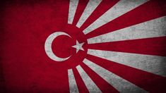 the flag of turkey is shown in red and white, with a star on it