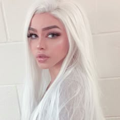 Straight Lace Front Wig, Curly Lace Wig, White Hair Color, White Blonde Hair, Beautiful Wigs, White Blonde, Straight Lace Front Wigs, Long Wigs, Hair Inspo Color