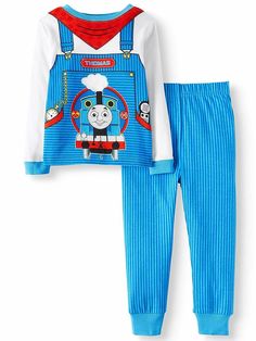 Thomas The Train 2 PC Long Sleeve Tight Fit Cotton Pajama Set  Boy Size 3T, 4T 100% Cotton Fits Snugly And Tightly Cotton Pajama Set, Thomas The Train, Cotton Pajama Sets, Cute Pajamas, Thomas And Friends, Cotton Pyjamas, Sleepwear Robe, The Train, Baby & Toddler Clothing