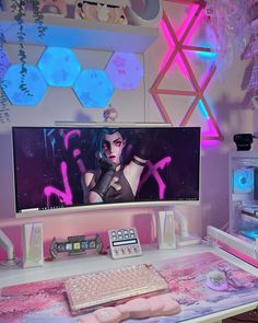 Pink Pc, Games Aesthetic, Setup Gaming, Pc Build, Pink Kawaii, Gamer Room, Pc Setup, Pc Games, Happy Saturday