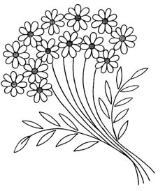 a bunch of flowers coloring page