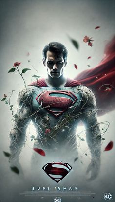 the poster for superman is shown in this image