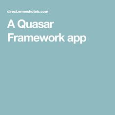 a quasa framework is shown with the words framework in white on a blue background