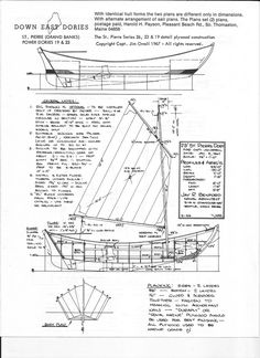 a drawing of a boat with plans for it