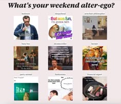 a screen shot of the web page for what's your weekend after - egg?