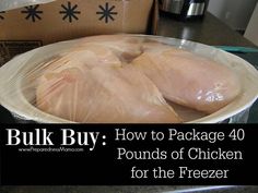 Bulk Buy: How to Package 40 Pounds of Chicken for the Freezer | PreparednessMama How To Store Flour, Storage Tricks, My Favorite Food, Dehydrated Food, Food Info, Grocery Budgeting, Freezer Cooking, How To Store