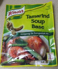 an unopened bag of tamarind soup base