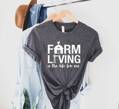 Farm Mom Shirt, Funny Farm Shirts, Farm Outfit Women, Farming Shirts, Farmer Woman, Farm Outfit, Farm Shirts, Life Gifts, Gift For Farmer