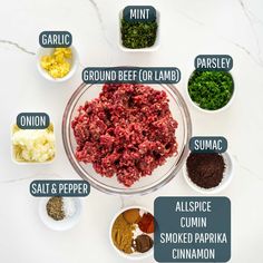 the ingredients to make an easy ground beef recipe