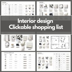 the interior design clickable shopping list