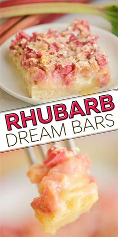 this rhubarb dream bars recipe is delicious and easy to make