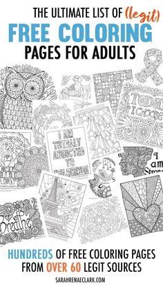 the ultimate list of free coloring pages for adults includes hundreds of free coloring pages from over 60 left sources