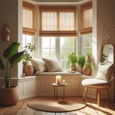 a living room filled with furniture and lots of windows