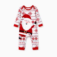 Complete your family's Christmas look with these matching pajama sets, including adult, kid, baby and pet sizes. The large Santa Claus pattern and Christmas-themed background add a festive touch to your holiday moments.
* Please add each size separately to your shopping cart.
* Piece of product: Each size includes 1 set of pajamas (1 top+1 bottom), 1 romper, or 1 pet bandana.
* For children's safety, pajamas should be snug-fitting or flame-resistant. These kids' and babies' pajamas are flame-resistant.
* Drawstring waistband and pockets for adults.
* Fabric characteristics: Soft and comfortable.
* Neckline: Round neck.
* Sleeves: Long sleeves.
* Style: Matching Christmas family pajamas.
* Fit: Moderate fit.
* Length: Moderate length.
* Source of goods: Imported.
* Supplier: PatPat. Matching Pajama Sets, Christmas Pajamas Family, Comfy Blouse, Matching Pajama, Baby Size Chart, Christmas Pajama Set, Pajamas Sets, Pajamas Comfy, Kimono Pattern