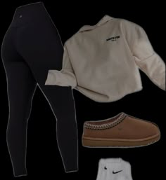 Outfits While On Your Period, Outfits With Uggs Tasman, Outfits To Wear On Your Period, Period Outfits, Sweats Outfits, White Fox Hoodie, New Mom Outfits, Outfit With Uggs, Fox Hoodie