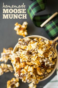 homemade moose munch recipe in a bowl