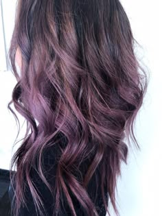 Lavender Balayage, Purple Highlights, Purple Plum, Looks Party, Ombre Hair Color, Cool Hair Color, Great Hair, Brunette Hair Color, Purple Hair