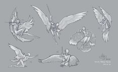 Flying Poses Drawing Wings, Dibujos Ideas, People Drawings, Art Help, Angel Man, Art Idea