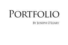 the logo for portfolio by joseph o'leapy is shown in black and white