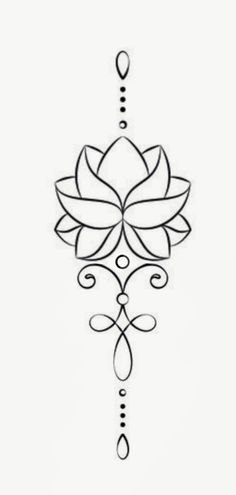 a black and white drawing of a lotus flower on a white background with the words,